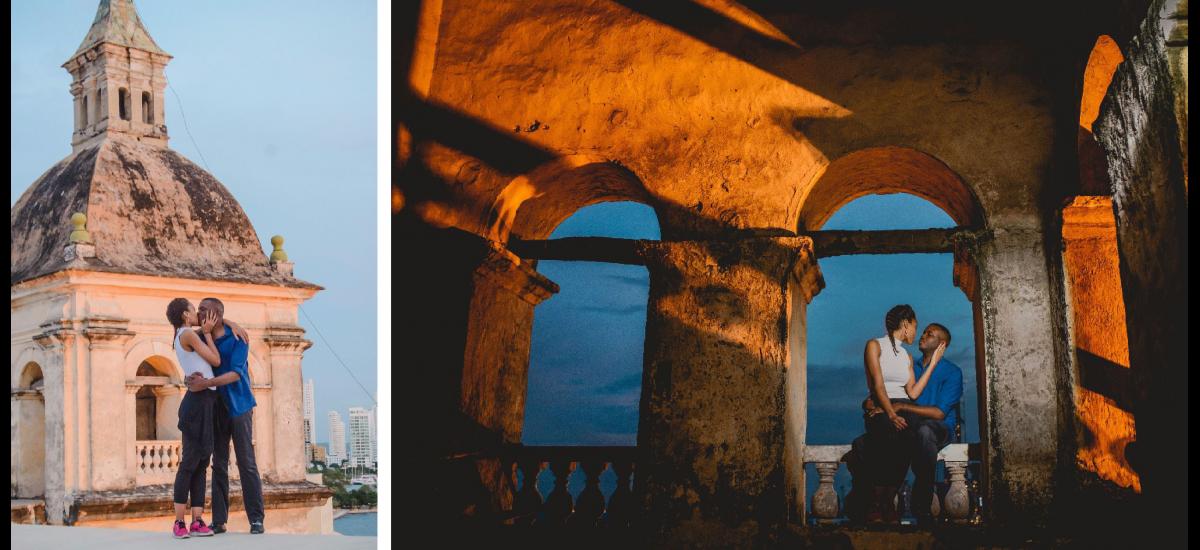 En noviembre de 2016, Michael invitó a su novia a Cartagena para proponerle matrimonio en la cúpula de la Iglesia San Pedro Claver. FOTOS CORTESÍA JASON ACEVEDO