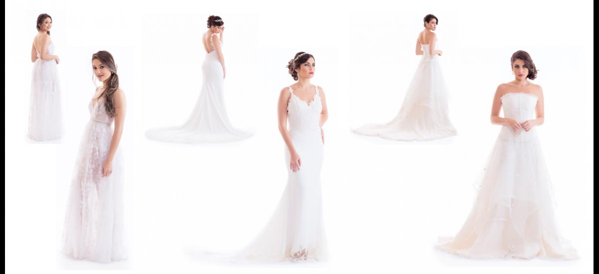 La diseñadora Clara Acosta, de la marca De Lino presenta tres diseños. Vestido de novia elaborado en tela de encaje blanco y pedrería en el recamado de los tirantes. Diseño ideal para una boda en la playa. Vestido en crepé de seda y encaje color marfil, con la espalda descubierta y una amplia cola que da realce al diseño y manteniendo otro diseño elaborado en organza y chantú con escote “Palabra de honor” y falda formada a partir de pañoletas asimétricas. Modelados por Tatiana Torres y Natalia Vidales.