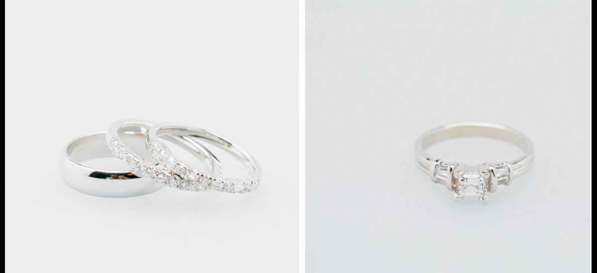 En oro blanco y diamantes, Joyería Nancy hace su propuesta para las joyas de la boda.