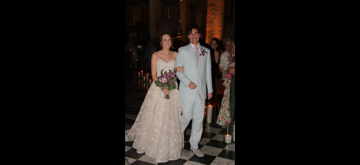 Los recién casados, Laura Obregón y John Hanley.//FOTOS: LUIS APARICIO - EL UNIVERSAL.